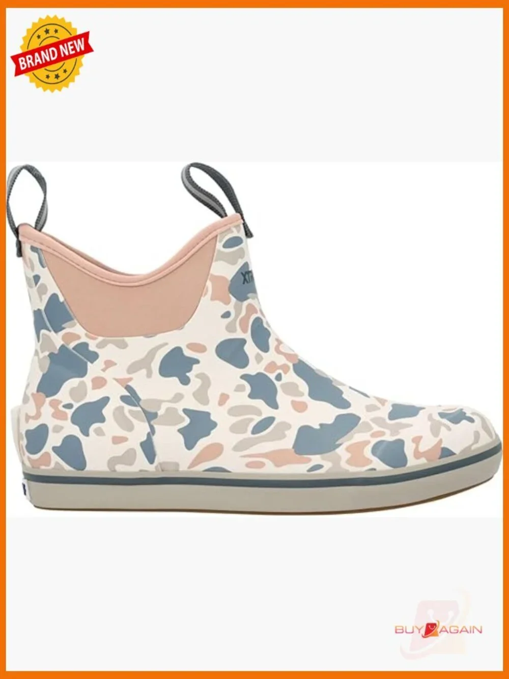 Waterproof Slip-Resistant Ankle Deck Boots with Pull-On Tabs